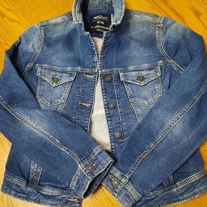 Womens Silver Brand jean jacket Size Medium